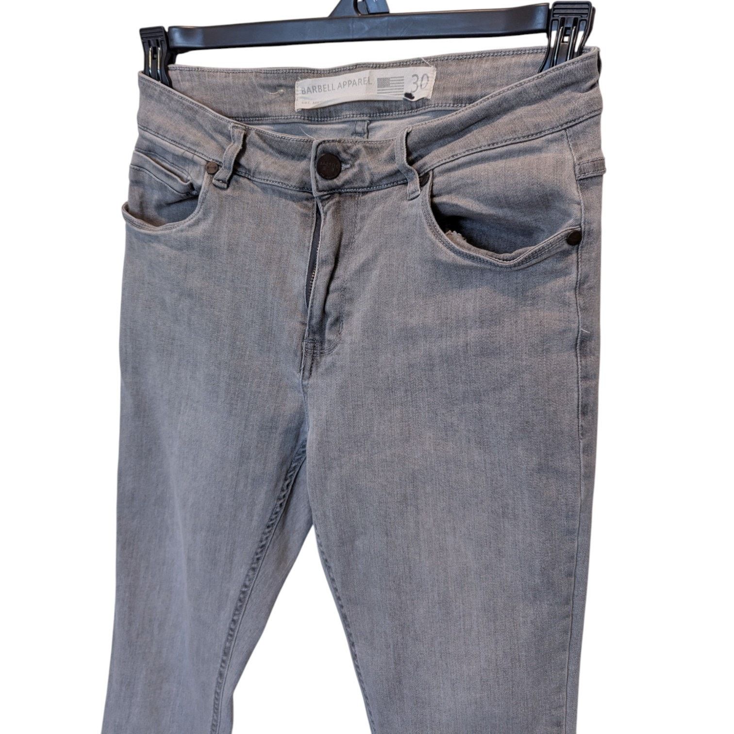 Other Barbell Apparel Cement Gray Slim Athletic Stretch Jeans Size US 30 / EU 46 - 7 Thumbnail
