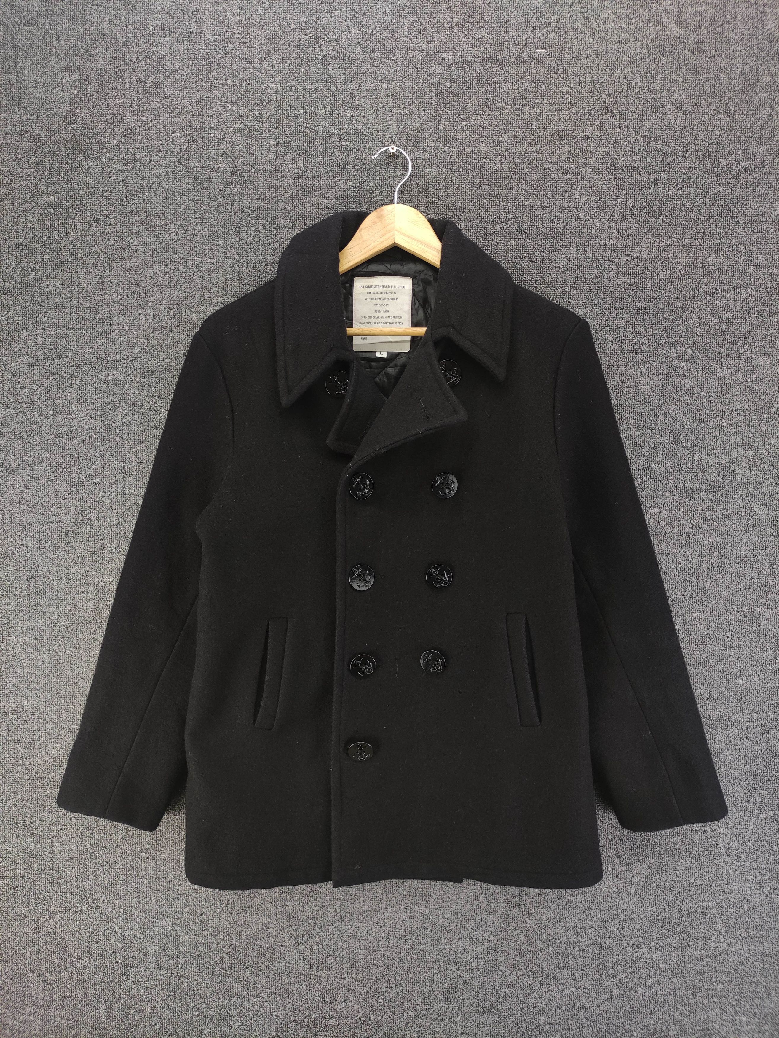 Vintage Pea Coat Double Breasted Wool Jacket