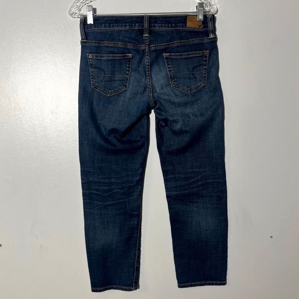 American Eagle Outfitters American Eagle Women's Jeans Size 00 Stretch Boy Fit Washed Blue Denim Size 24" / US 00 / IT 34 - 4 Thumbnail