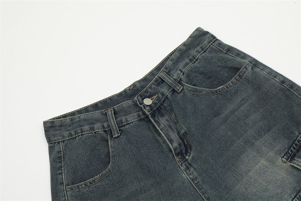Japanese Brand × Jean Men's punk washed distressed pocket cargo denim shorts y2k Size US 32 / EU 48 - 4 Thumbnail