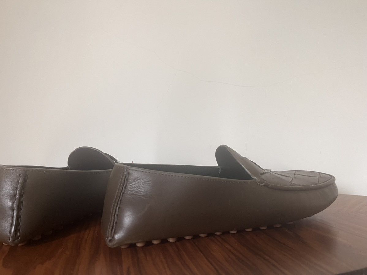 Bottega Veneta Bottega veneta olive green intrecciato leather loafers Size US 9 / IT 39 - 3 Thumbnail