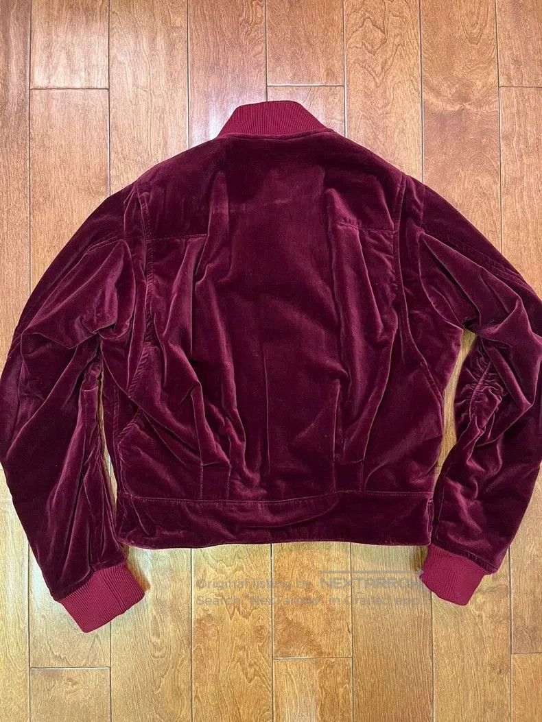 Haider Ackermann Haider Ackermann Red Velvet Bomber Jacket. Size US XL / EU 56 / 4 - 7 Thumbnail