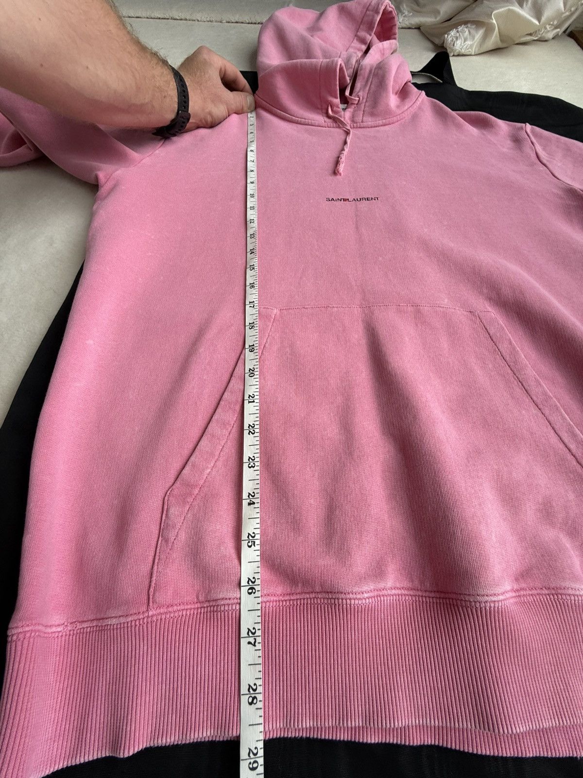 Saint Laurent Paris $990 Saint Laurent Rive Gauche logo hoodie rare XL grail Size US XL / EU 56 / 4 - 5 Thumbnail