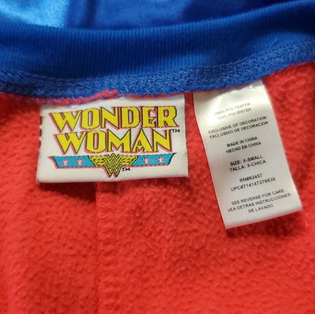 DC Comics Wonder Woman Sze XS/S PJs Onesie Pajamas Hero Fleece Long Size 28" / US 6 / IT 42 - 10 Thumbnail