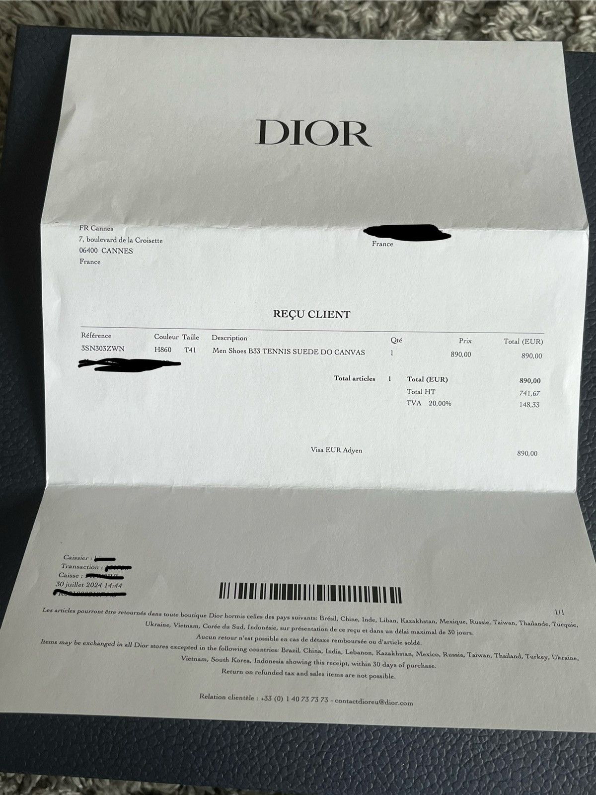 Christian Dior Monsieur × Dior Dior n33 grey white Size US 8 / EU 41 - 9 Thumbnail