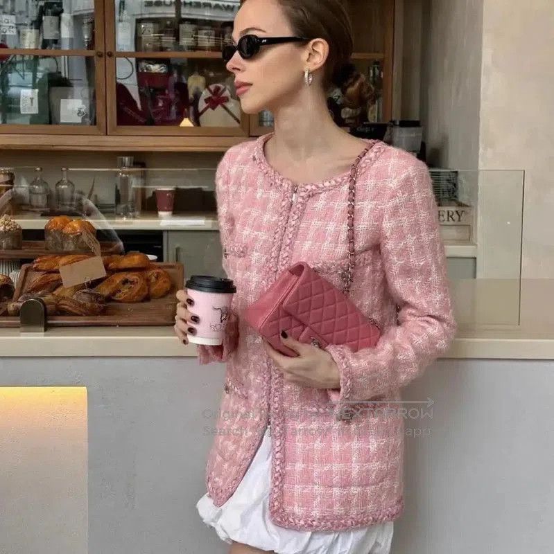 Chanel Chanel Pink Wool Women's Jacket . Size XS / US 0-2 / IT 36-38 - 8 Thumbnail