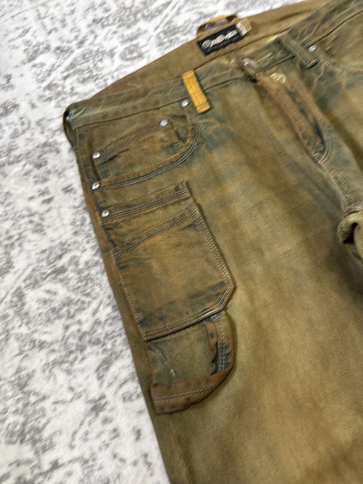 Carhartt RealBvoice Japan Mud Wash Overprint Carpenter Baggy Jeans Size US 34 / EU 50 - 13 Thumbnail