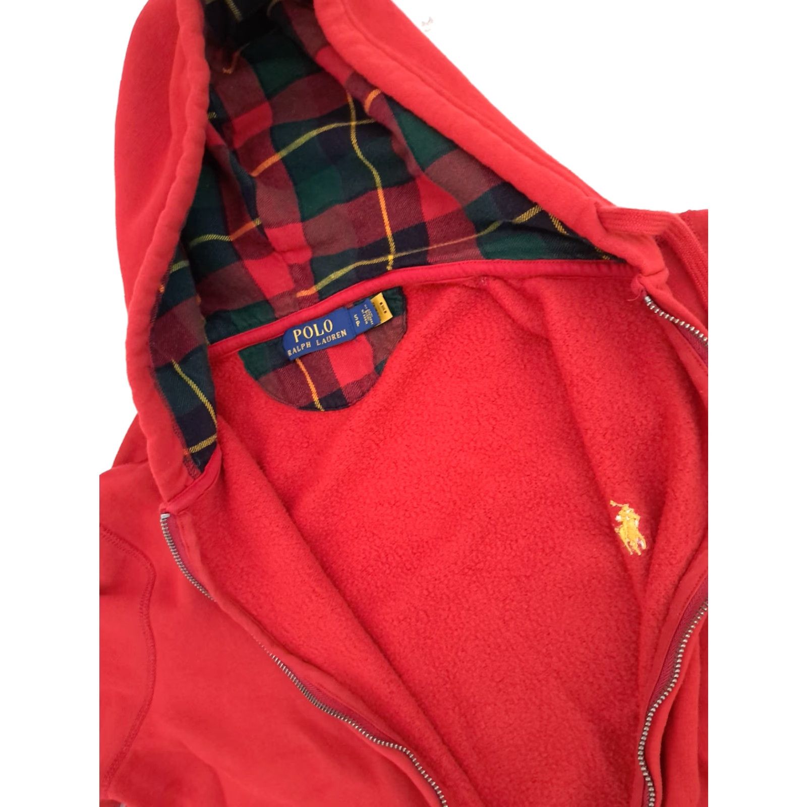 Polo Ralph Lauren VINTAGE Polo Ralph Lauren Full Zip Red Hooded Jacket Woman XS Regular Sweatshirt Winter Spring Outdoor Size S / US 4 / IT 40 - 3 Thumbnail