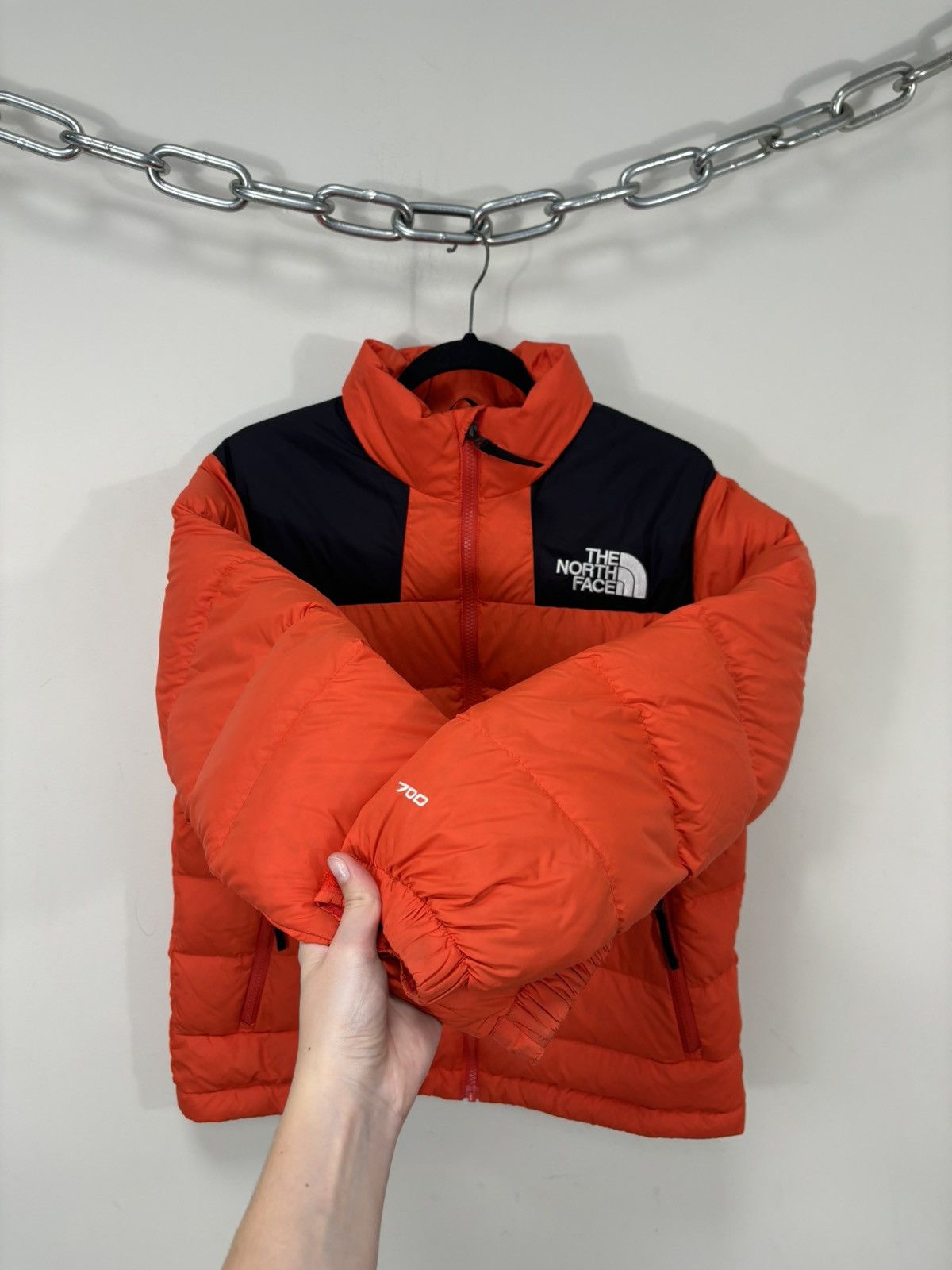 The North Face The North Face 700 Orange Retro Nuptse Down Puffer Jacket Size US S / EU 44-46 / 1 - 9 Thumbnail