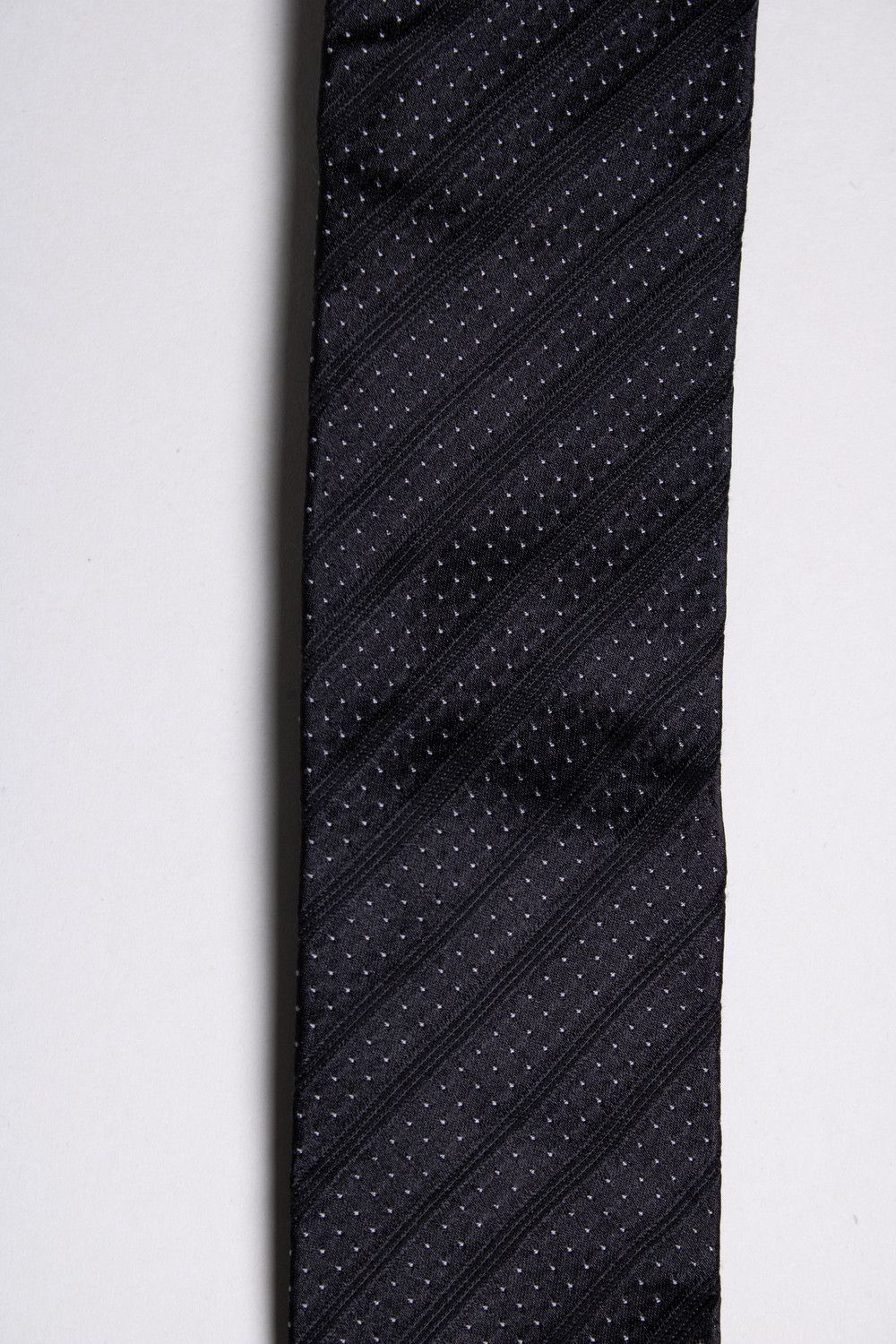Dolce & Gabbana Dolce & Gabbana, black diagonal striped tie with dots Size ONE SIZE - 2 Thumbnail