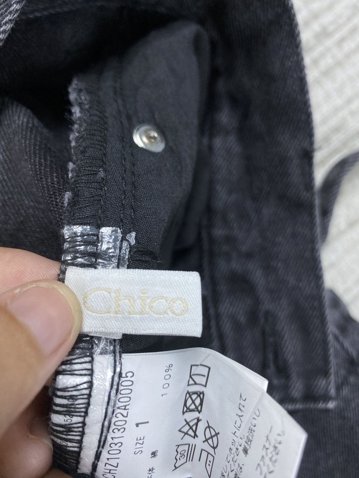 If Six Was Nine Vintage Chiko Detachable Wide-Leg Black Punk Denim Jeans Size 25" / US 0 / IT 36 - 14 Thumbnail