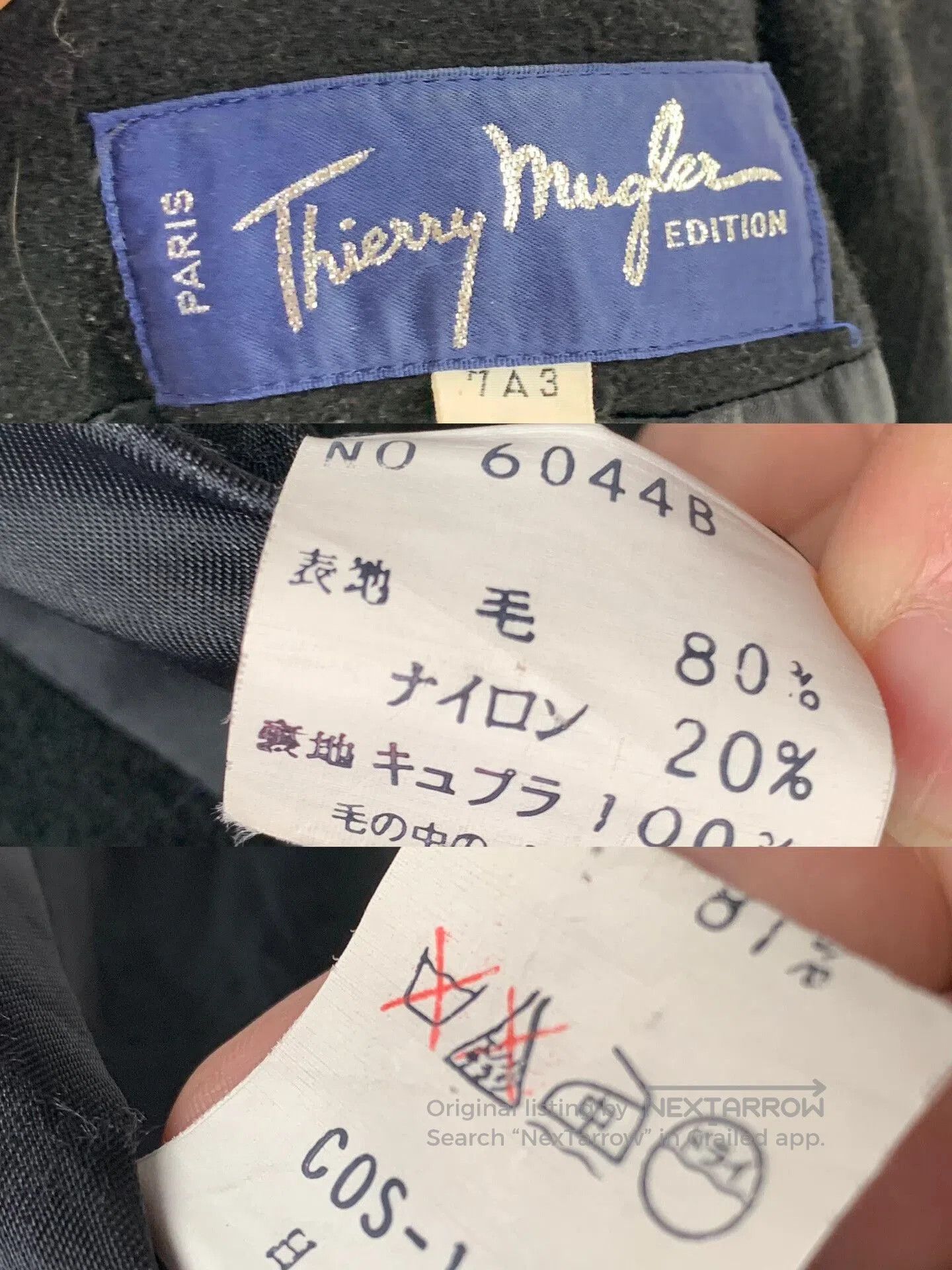 Thierry Mugler Thierry Mugler Black Cashmere Coat. Size M / US 6-8 / IT 42-44 - 8 Thumbnail