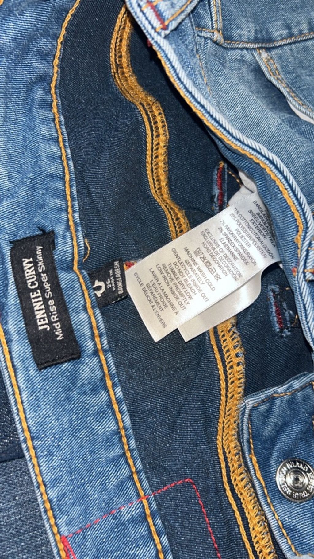 True Religion True religion Jennie curvy mid rise super skinny 26 Size 26" / US 2 / IT 38 - 6 Thumbnail