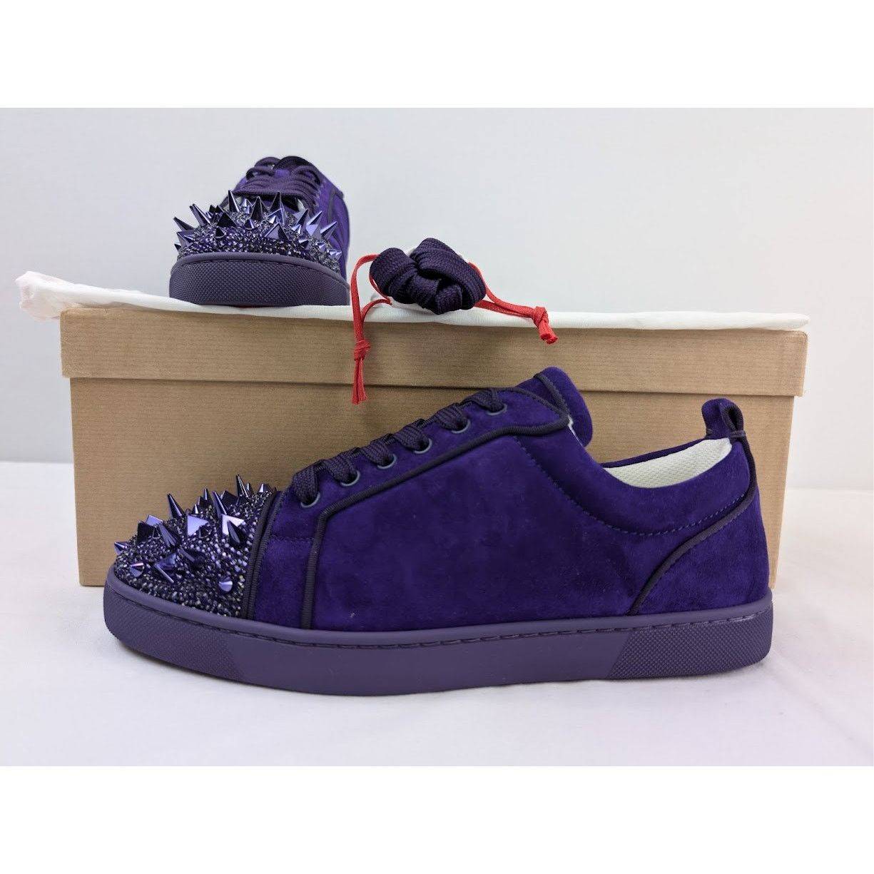 Christian Louboutin o1rshd1 Junior Pik Strass Sneakers in Blue Size US 8 / EU 41 - 21 Thumbnail