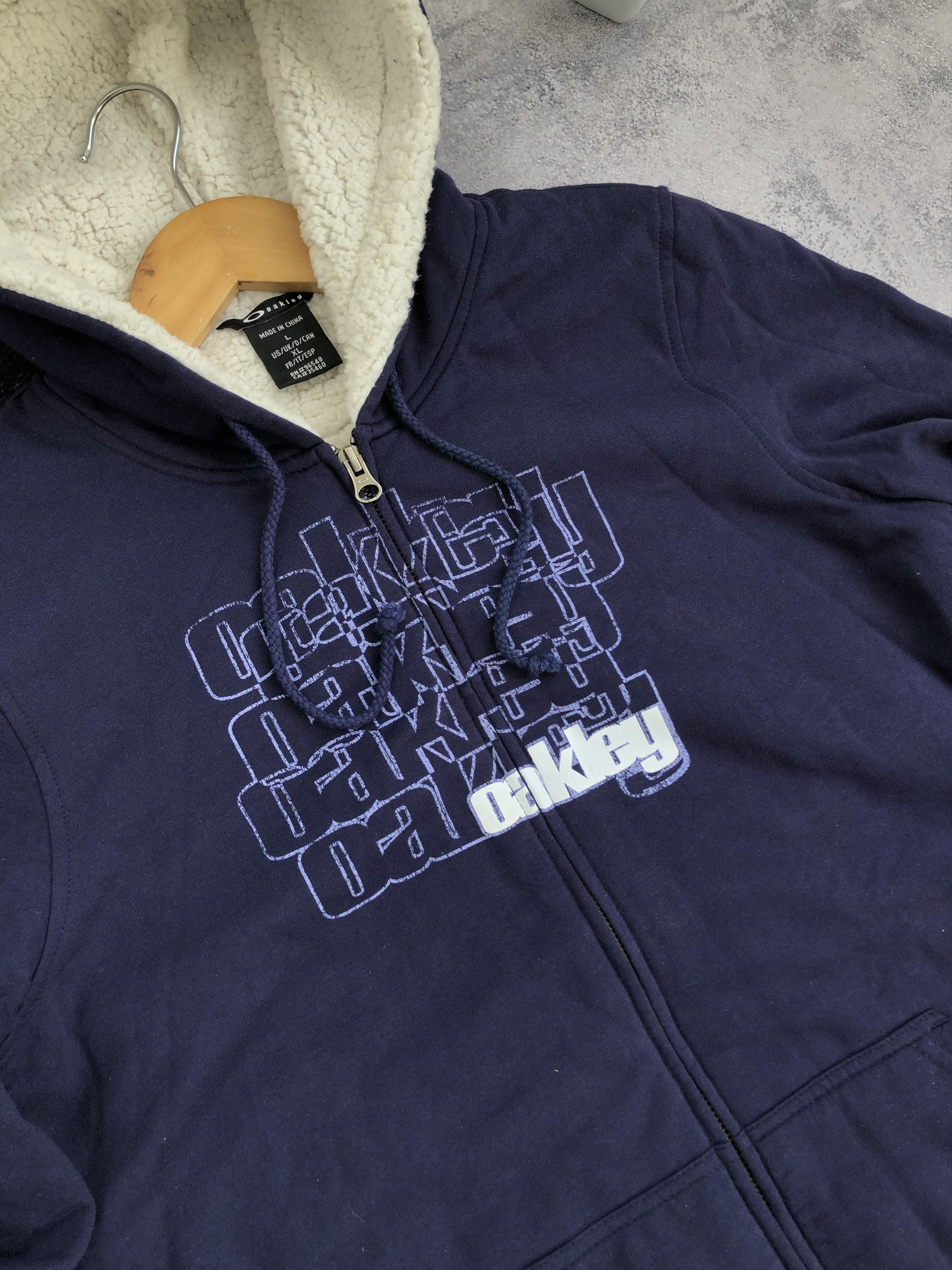 Oakley OAKLEY Sherpa Zip Hoodie Big Logo Streetwear Gorpcore L Size L / US 10 / IT 46 - 5 Thumbnail