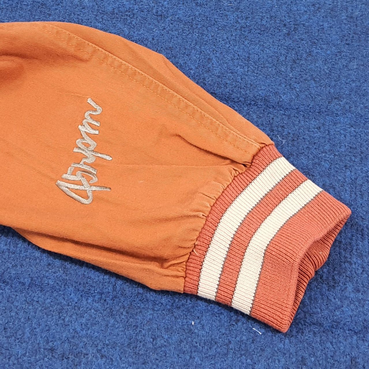 45rpm Rare 45RPM Studio Japan Varsity Orange Bomber Jacket C288N8 Size US L / EU 52-54 / 3 - 6 Thumbnail