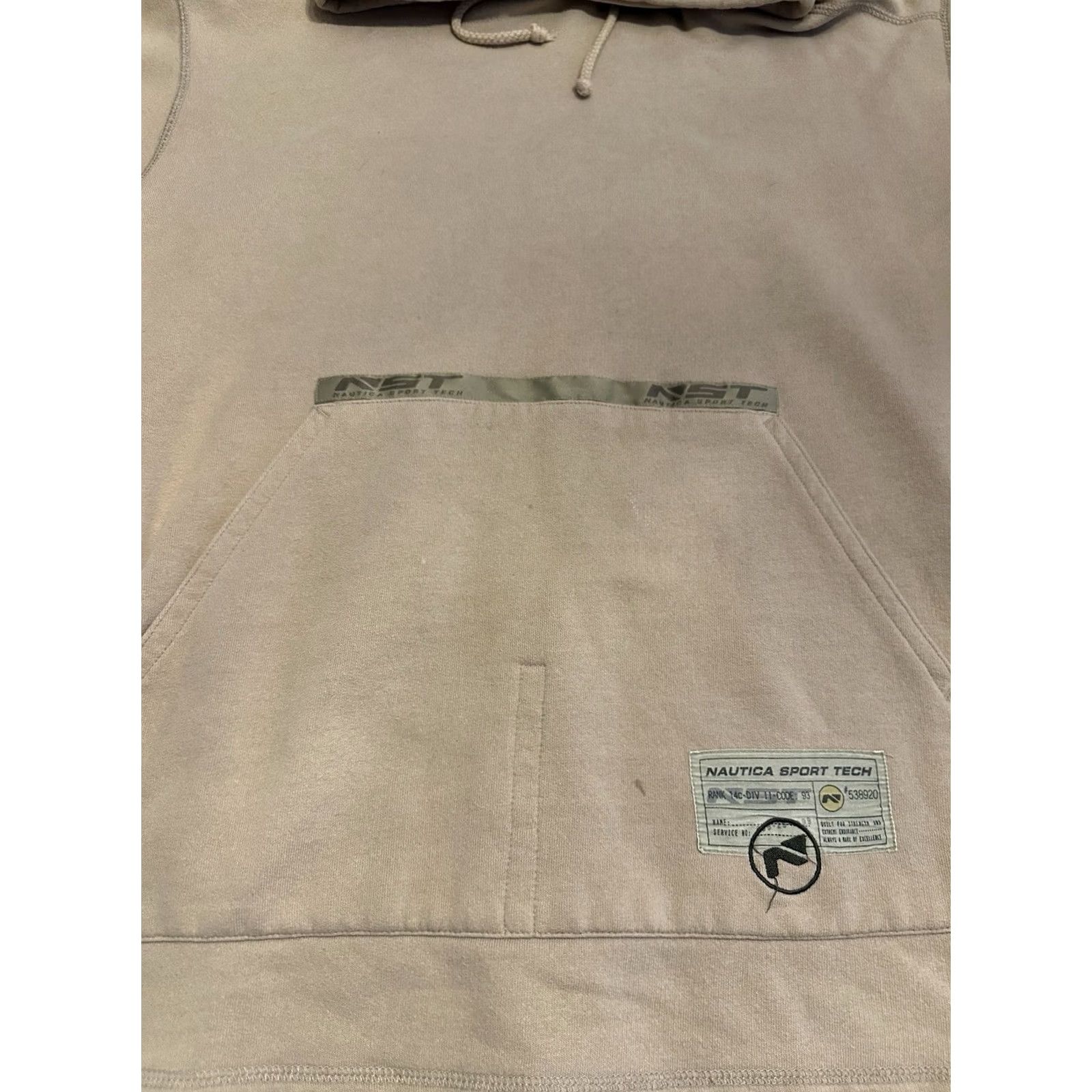 Nautica VINTAGE Nautica Hoodie Sweatshirt Adult Medium Beige Y2K Oversized Baggy Sport Tech Size US M / EU 48-50 / 2 - 2 Thumbnail