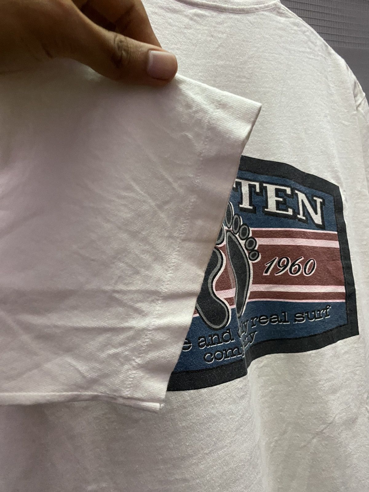 Hang Ten Vintage 90s Hang Ten Back Hit Tee Logo Printed Size US L / EU 52-54 / 3 - 3 Thumbnail