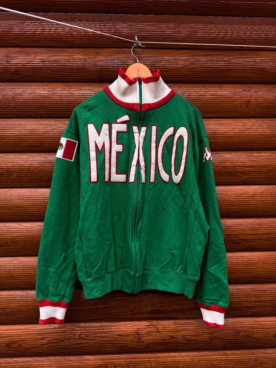 Vintage Kappa Mexico Football Jacket Soccer Sweatshirt Mens