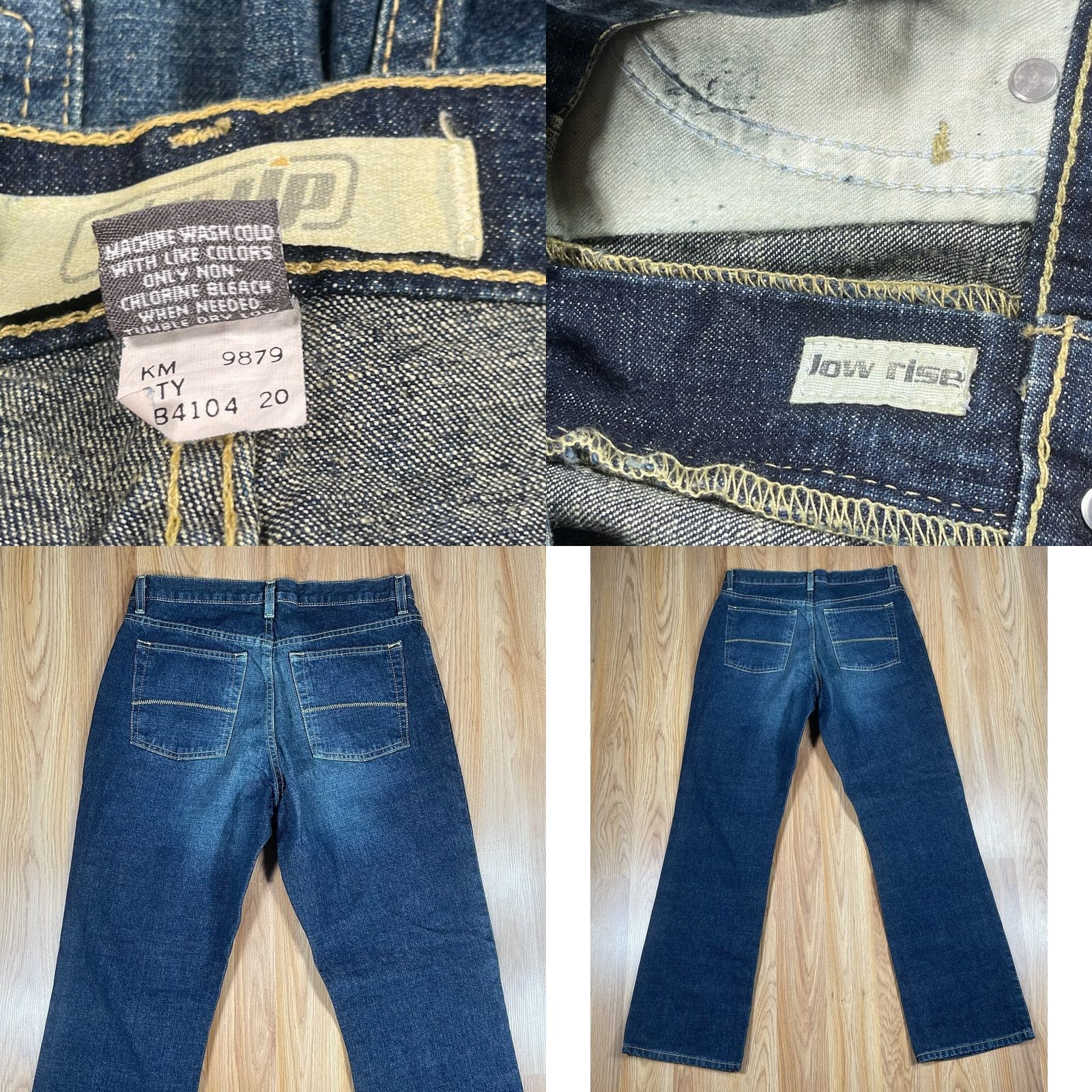 Vintage Urban Up Jeans Mens 30Wx30L Low Rise Straight Leg Blue Denim Pants 100% Cotton 5 Pockets Belt Loops Size US 30 / EU 46 - 9 Thumbnail