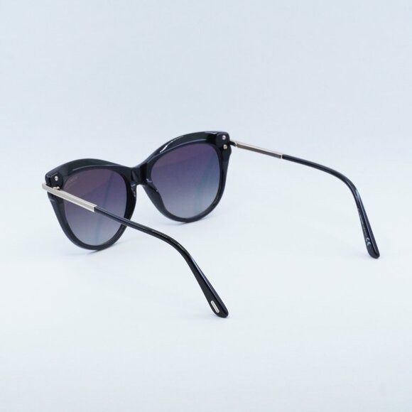 Tom Ford Tom Ford Kira FT0821 01D Sunglasses Black/Gold Cat Eye Frame Size ONE SIZE - 6 Thumbnail
