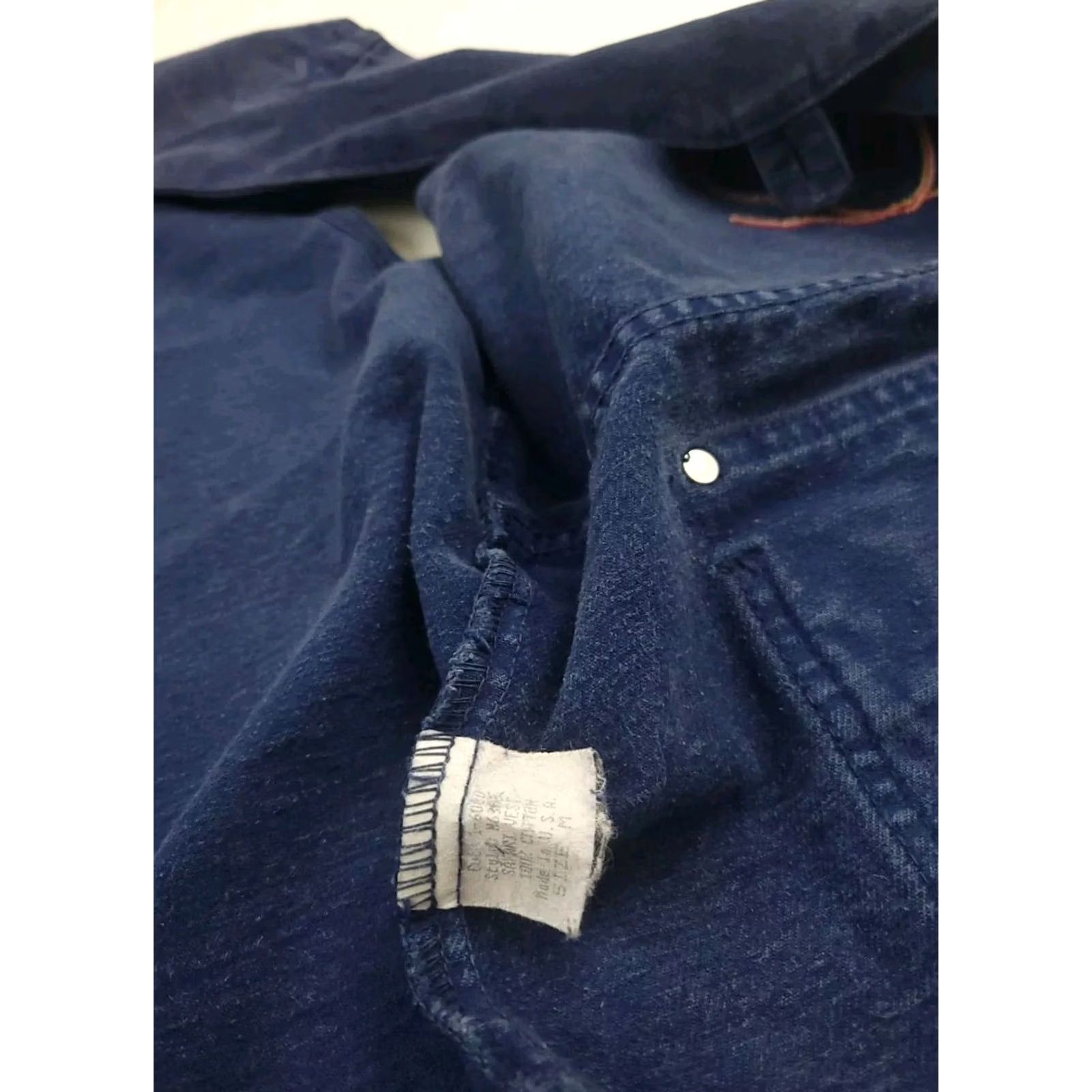 Karl Kani VINTAGE Karl Kani Cargo Vest Shirt Mens M Blue Cotton 90s Hip Hop USA Made Jeans Cargo vest Size 40R - 6 Thumbnail