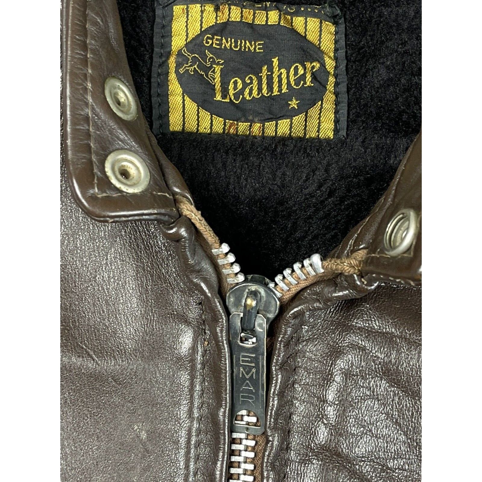 Vintage VINTAGE Leather Motorcycle Jacket Cafe Racer Coat Sz 42 Brown Lined Men USA Cafe Racer Motorcycle Jacket 90s Mens Size US XS / EU 42 / 0 - 3 Thumbnail