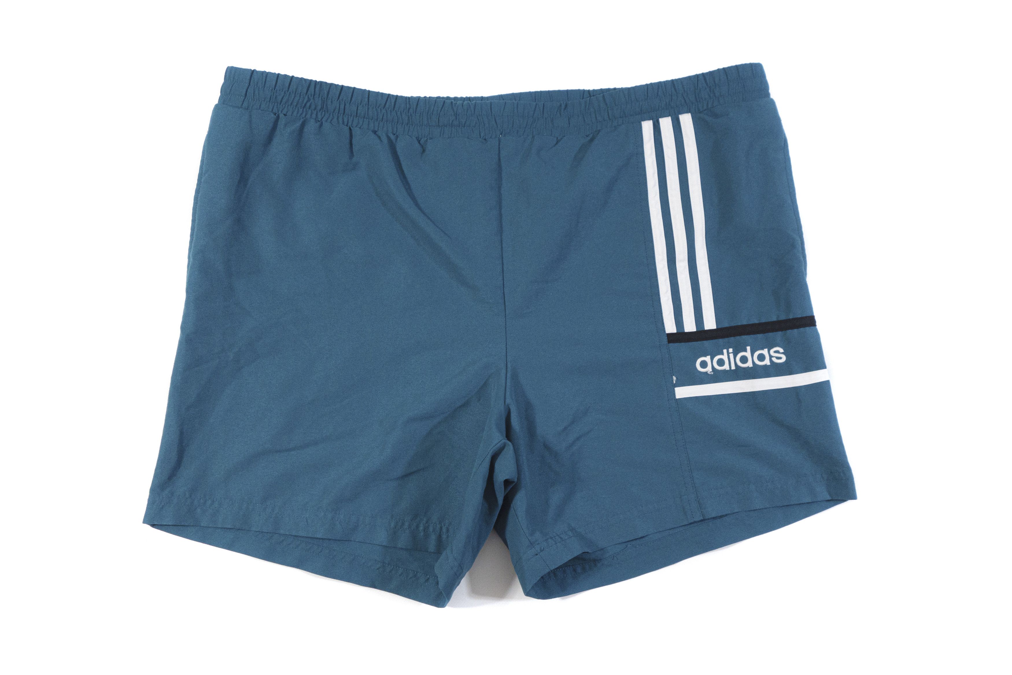 Adidas 90S Logo Stripes Swim Shorts Size US 34 / EU 50 - 1 Thumbnail