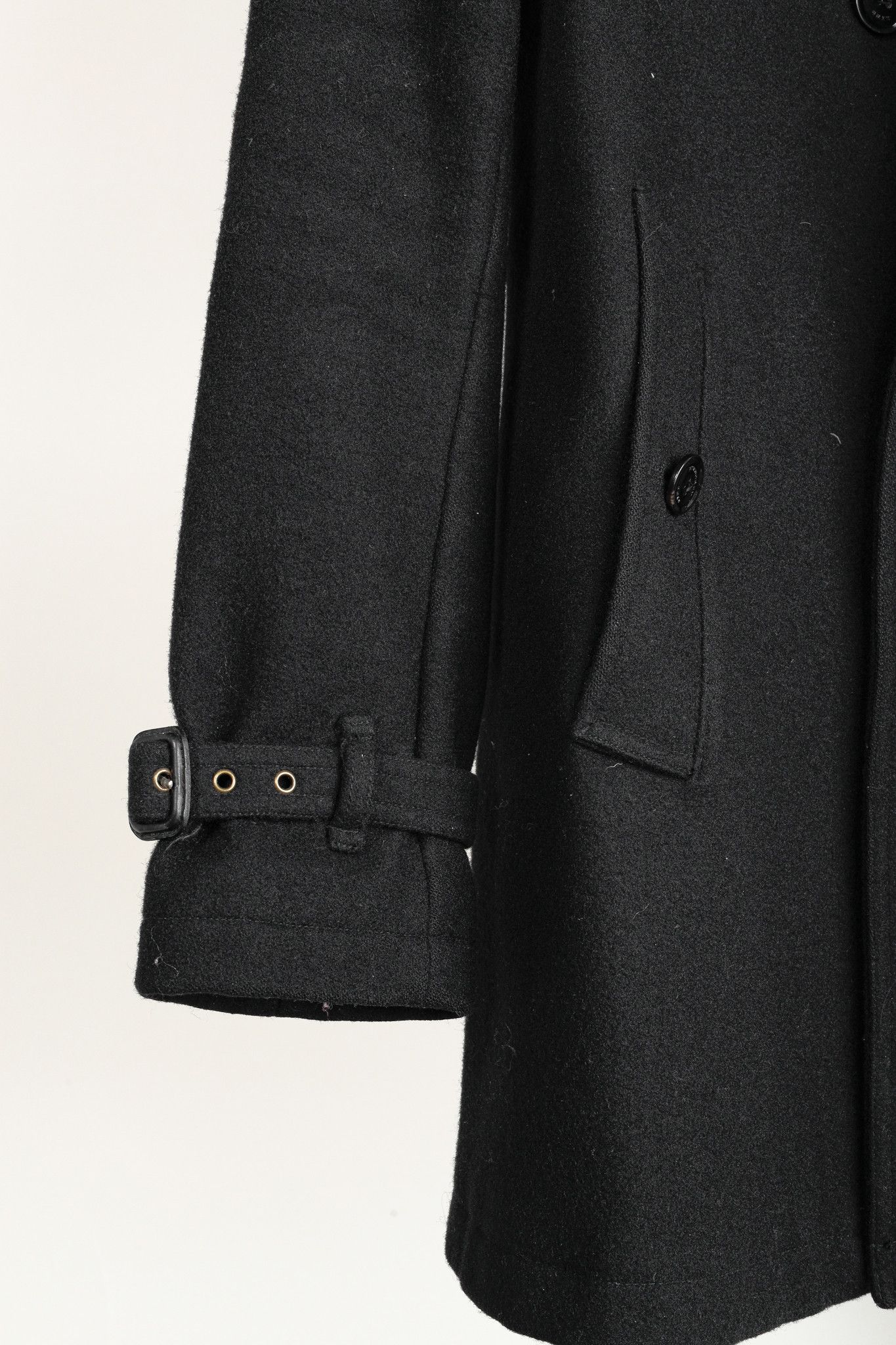 Burberry Burberry Black Wool-Blend Double-Breasted Pea Coat Size US M / EU 48-50 / 2 - 6 Thumbnail