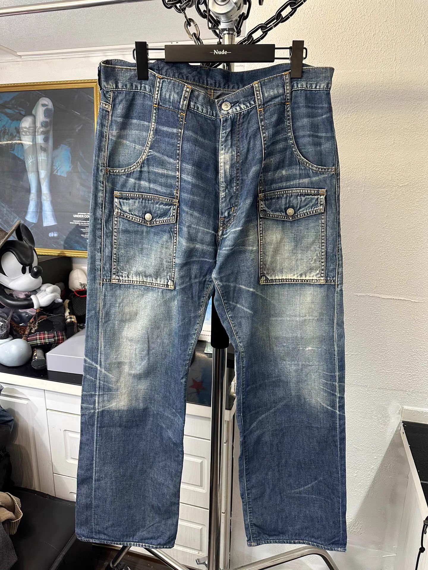 Yohji Yamamoto Yohji yamamoto y's for men Washed Floral Bud Jeans K20 Size US 33 - 1 Thumbnail