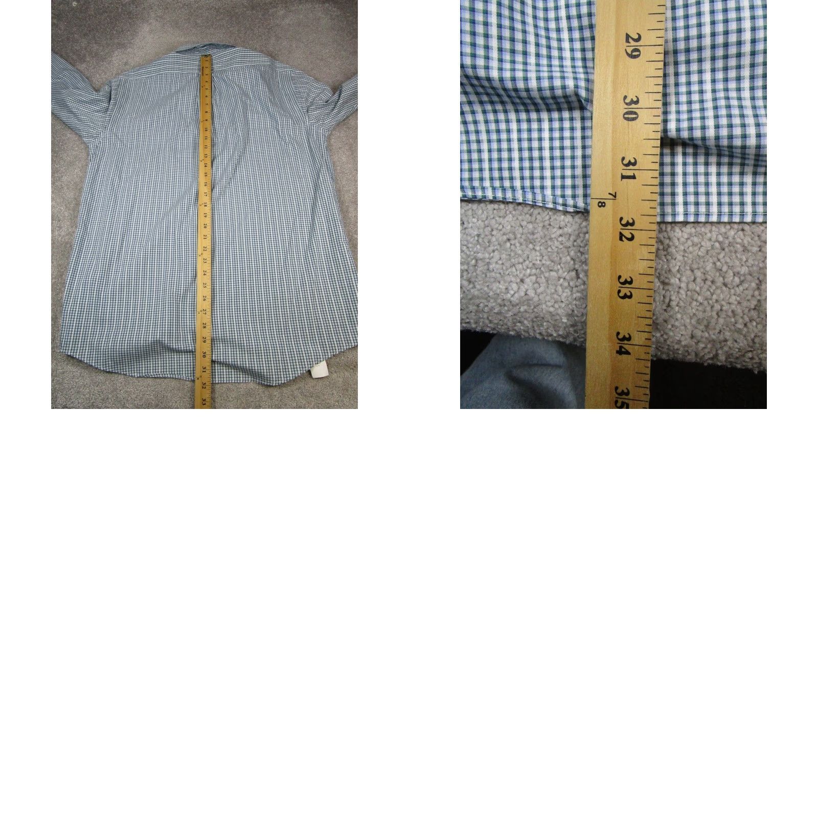 Vintage Allen Edmonds Shirt Mens XL Blue Cotton Button-Up Check Size US XL / EU 56 / 4 - 8 Thumbnail