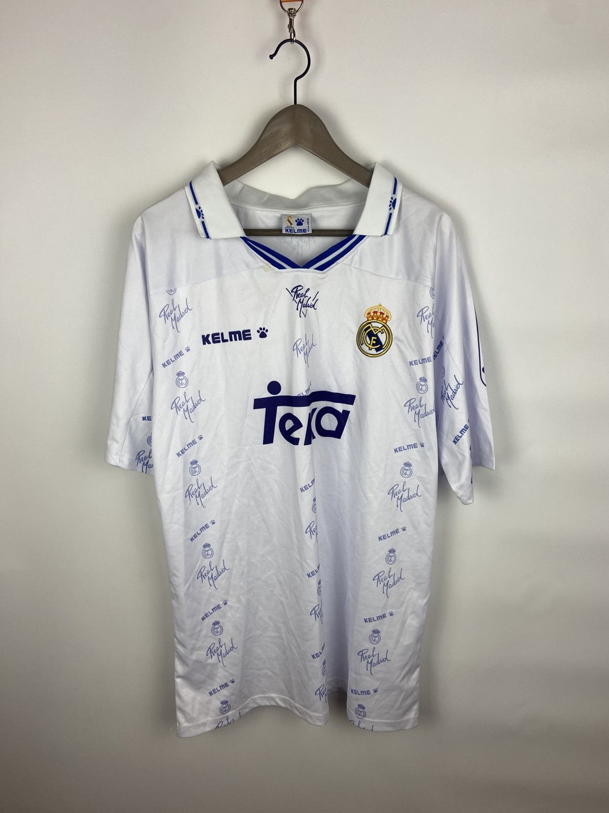 Other Vintage Kelme Real Madrid 95 Football Soccer Shirt Jersey Size US XL / EU 56 / 4 - 1 Thumbnail