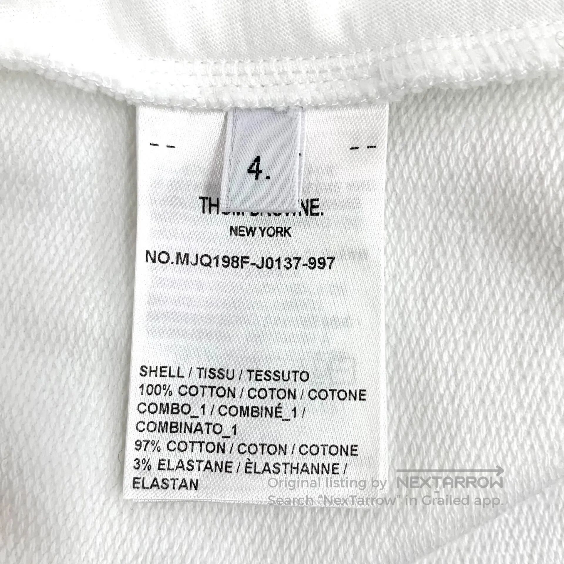 Thom Browne Thom Browne size L Blue and White Color Block Cotton Draws Size US 27 - 7 Thumbnail