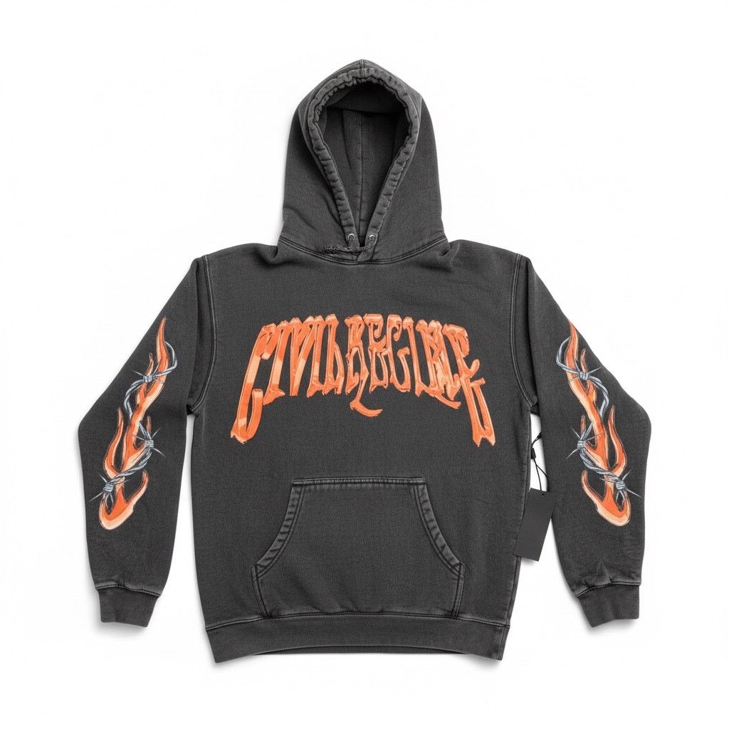 Civil Regime Civil Regime Chrome Wire Heavyweight Hoodie Size US S / EU 44-46 / 1 - 1 Thumbnail