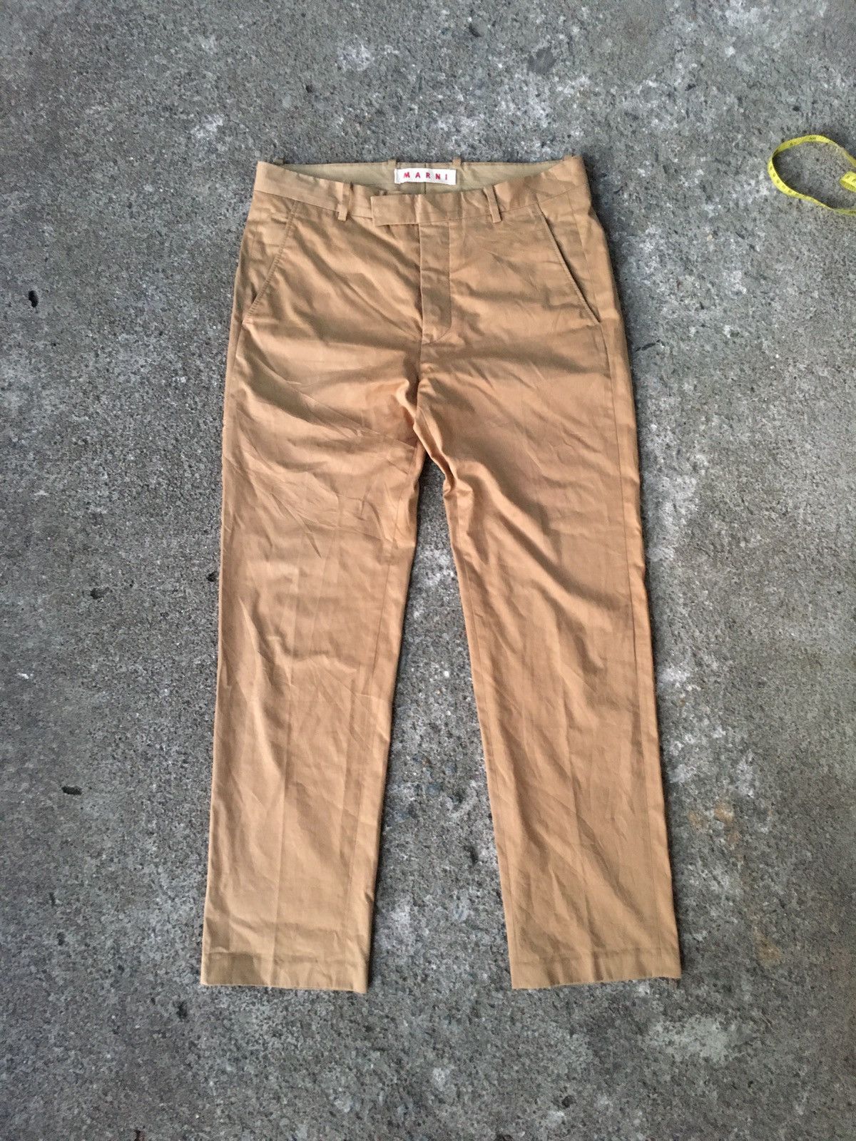 image of Designer Marni Relaxed Pants in Brown, Men's (Size 33)