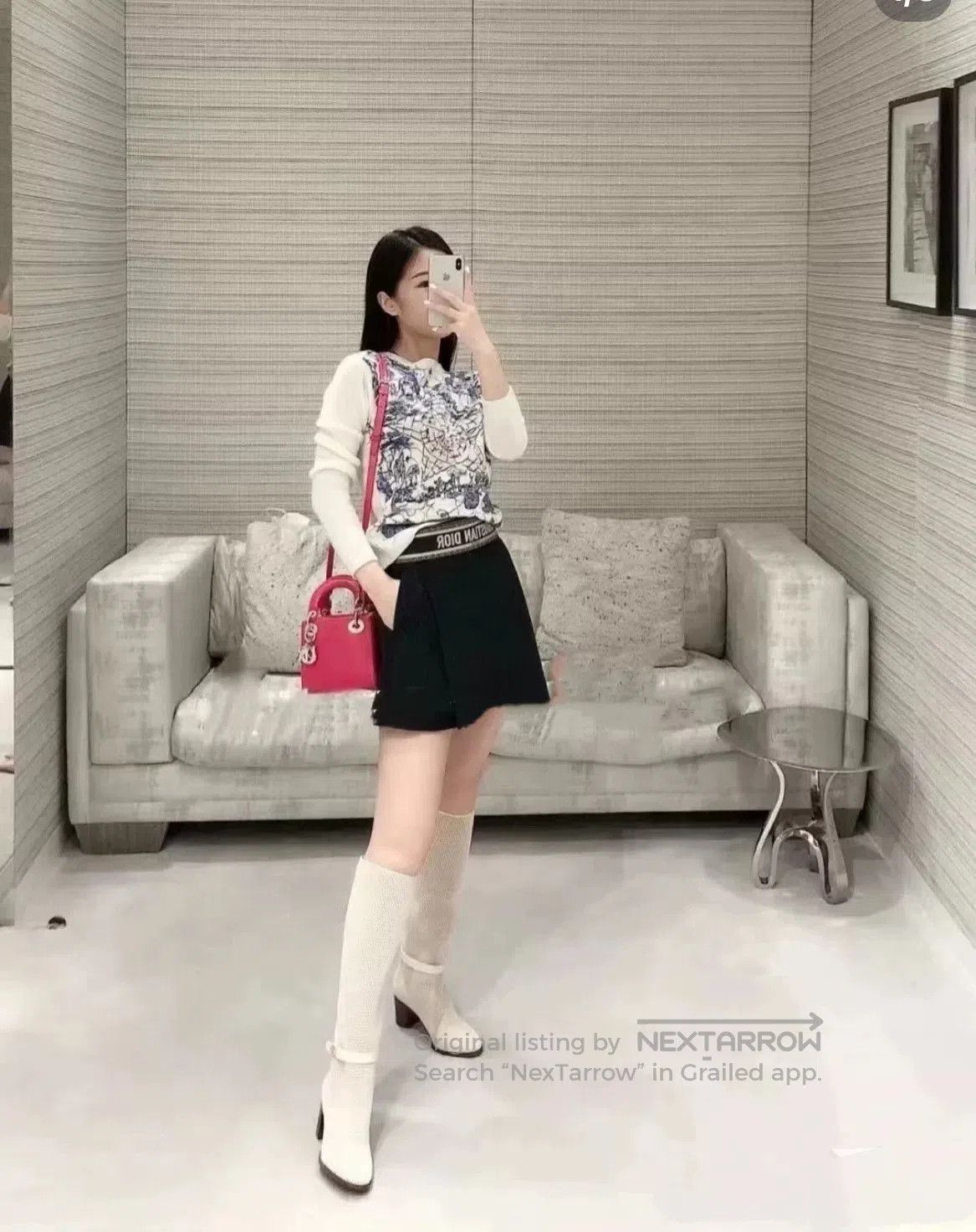 Dior Limited Edition Embroidered Cashmere Sweater.