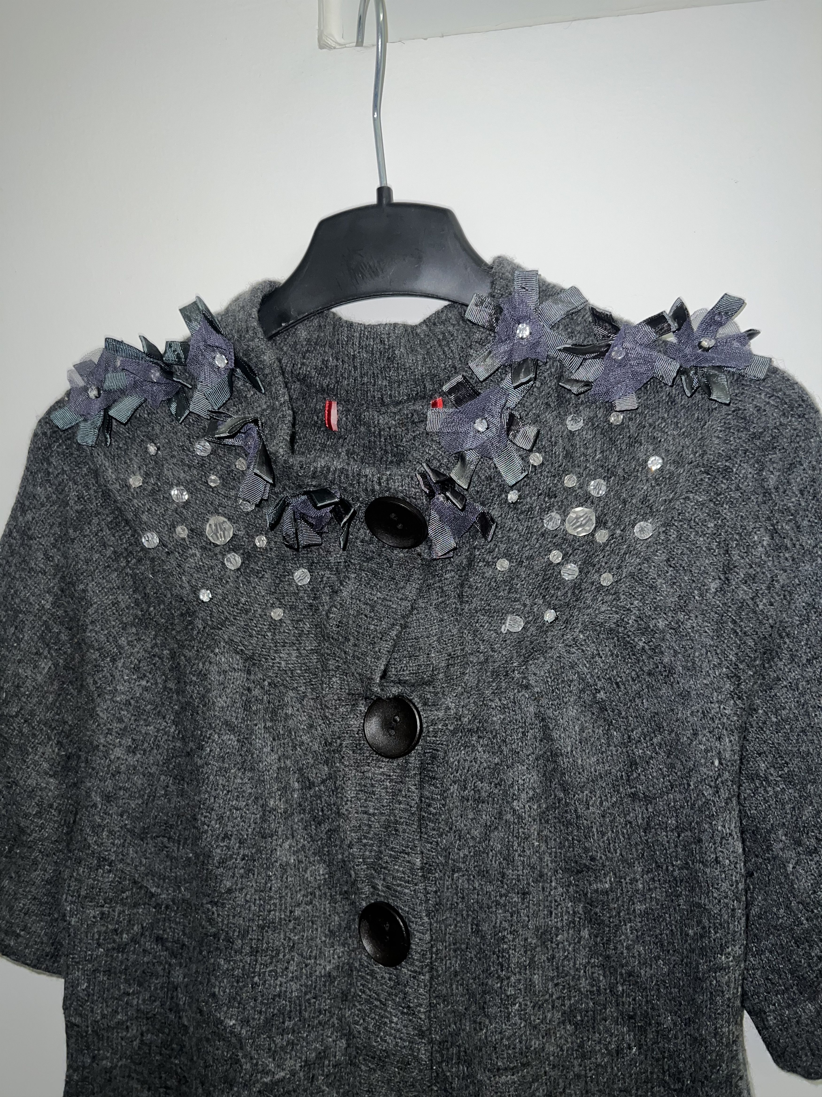 Japanese Brand Dark coquette button up knit top 🌸 Size M / US 6-8 / IT 42-44 - 8 Thumbnail