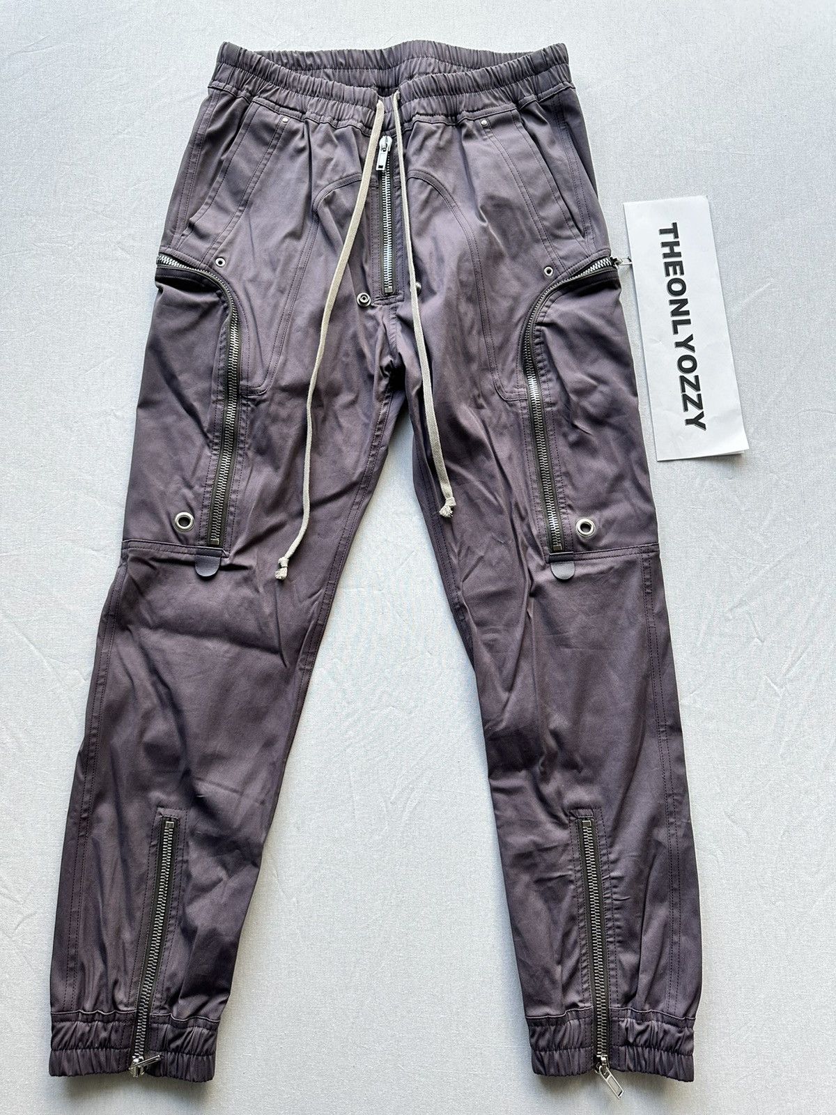 image of Fw21 Rick Owens Bauhaus Cargo Pants Eggplant Size It 50 in Purple, Men's