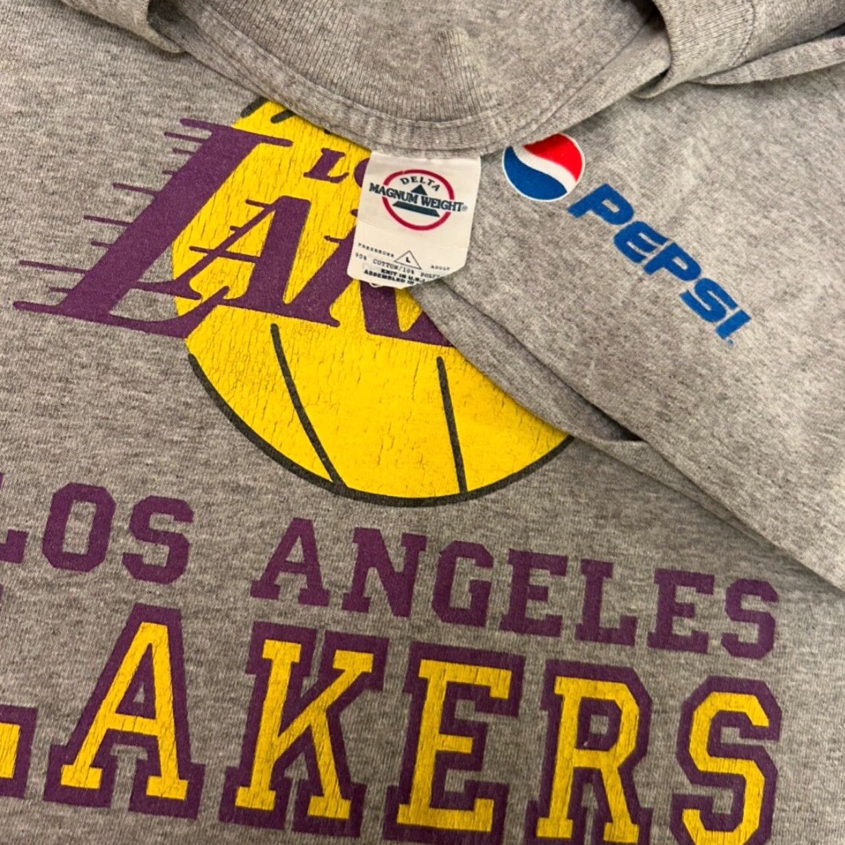NBA VINTAGE Lakers LA Pepsi NBA Classic VTG Shirt Mens Size L Gray Shaq Kobe 90s Sports Hip Hop Basketball Mens Size US L / EU 52-54 / 3 - 2 Thumbnail