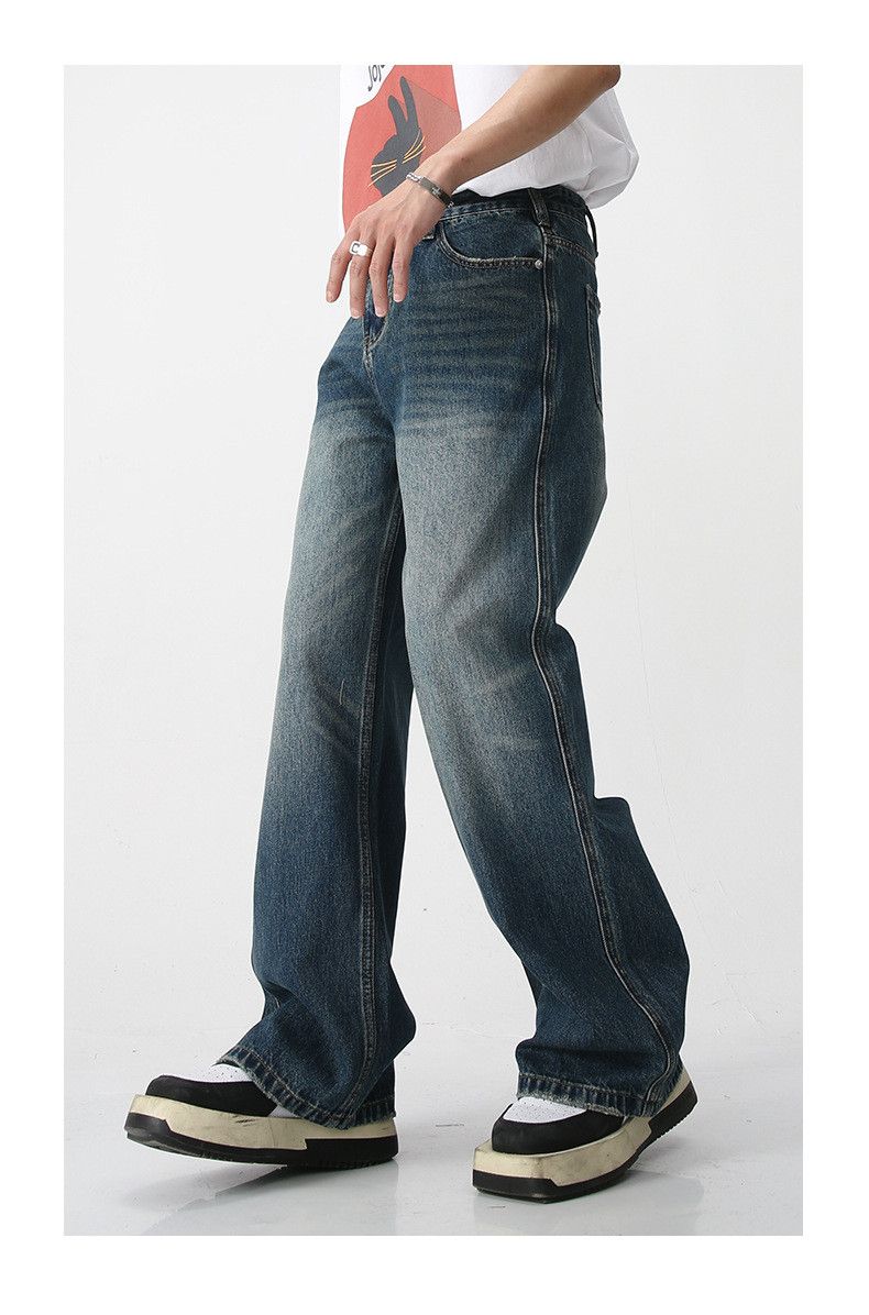 Japanese Brand × Jean American blue washed vintage loose wide-leg jeans Size US 32 / EU 48 - 3 Thumbnail
