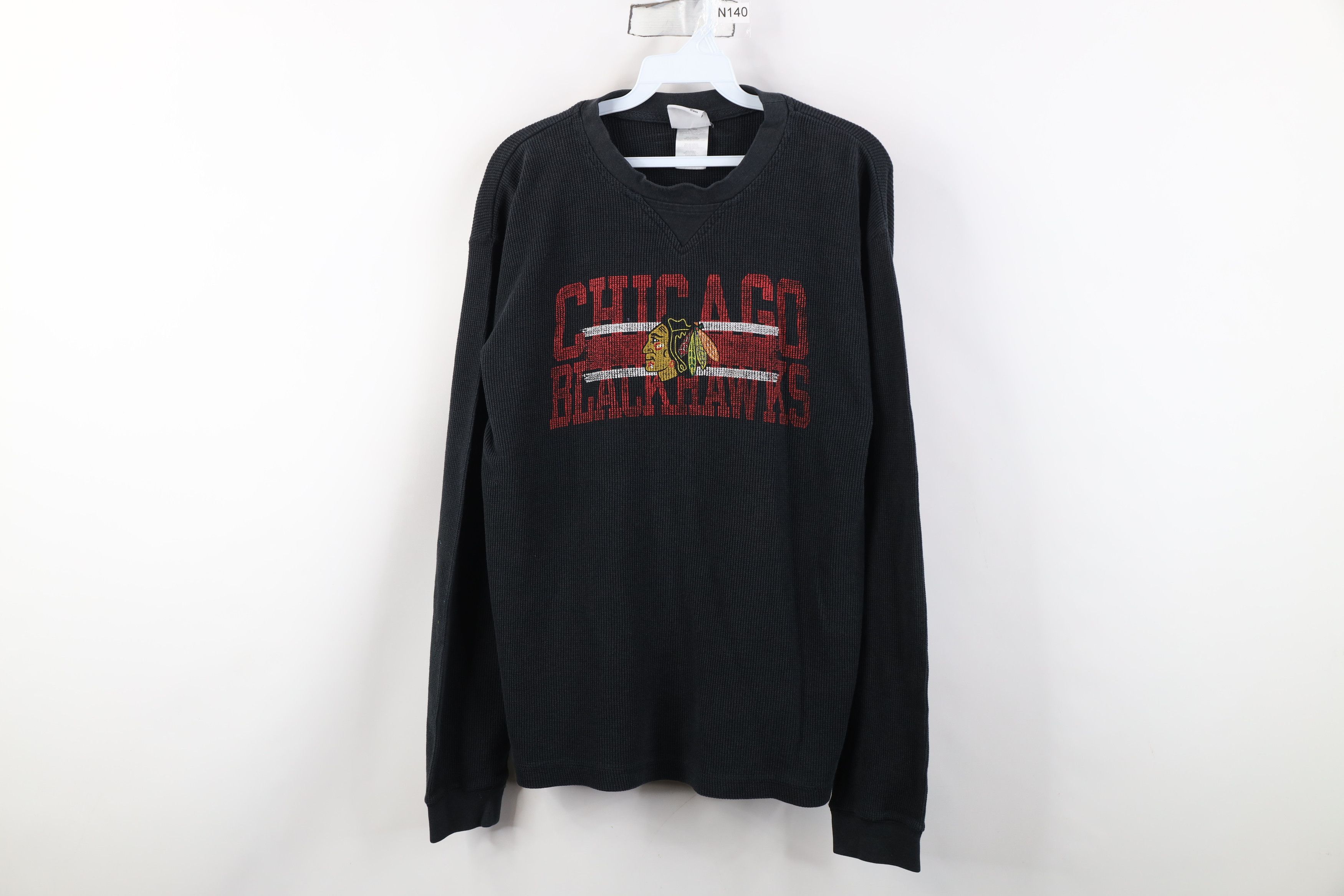 Vintage Vintage NHL Blackhawks Hockey Thermal Waffle Knit T-Shirt Size US M / EU 48-50 / 2 - 1 Thumbnail