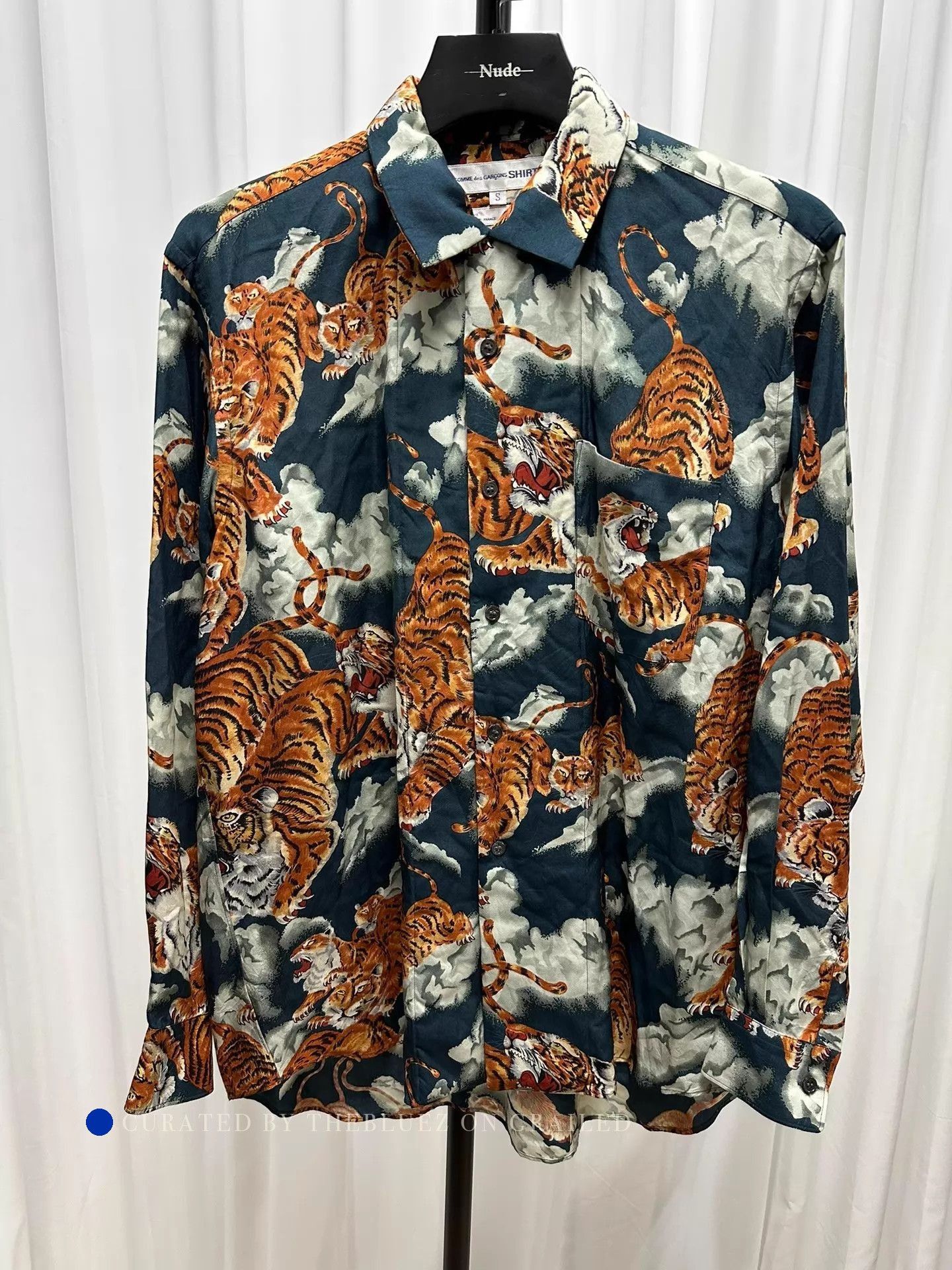 Comme des Garcons SHIRT Vibrant Multi-Color Tigers Silk Button-Up Size US S / EU 44-46 / 1 - 1 Thumbnail