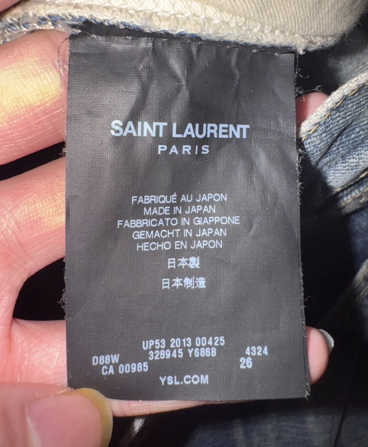 Saint Laurent Paris Saint Laurent Runway "Claw Mark" Distressed Destroyed Jeans Size US 26 / EU 42 - 6 Thumbnail