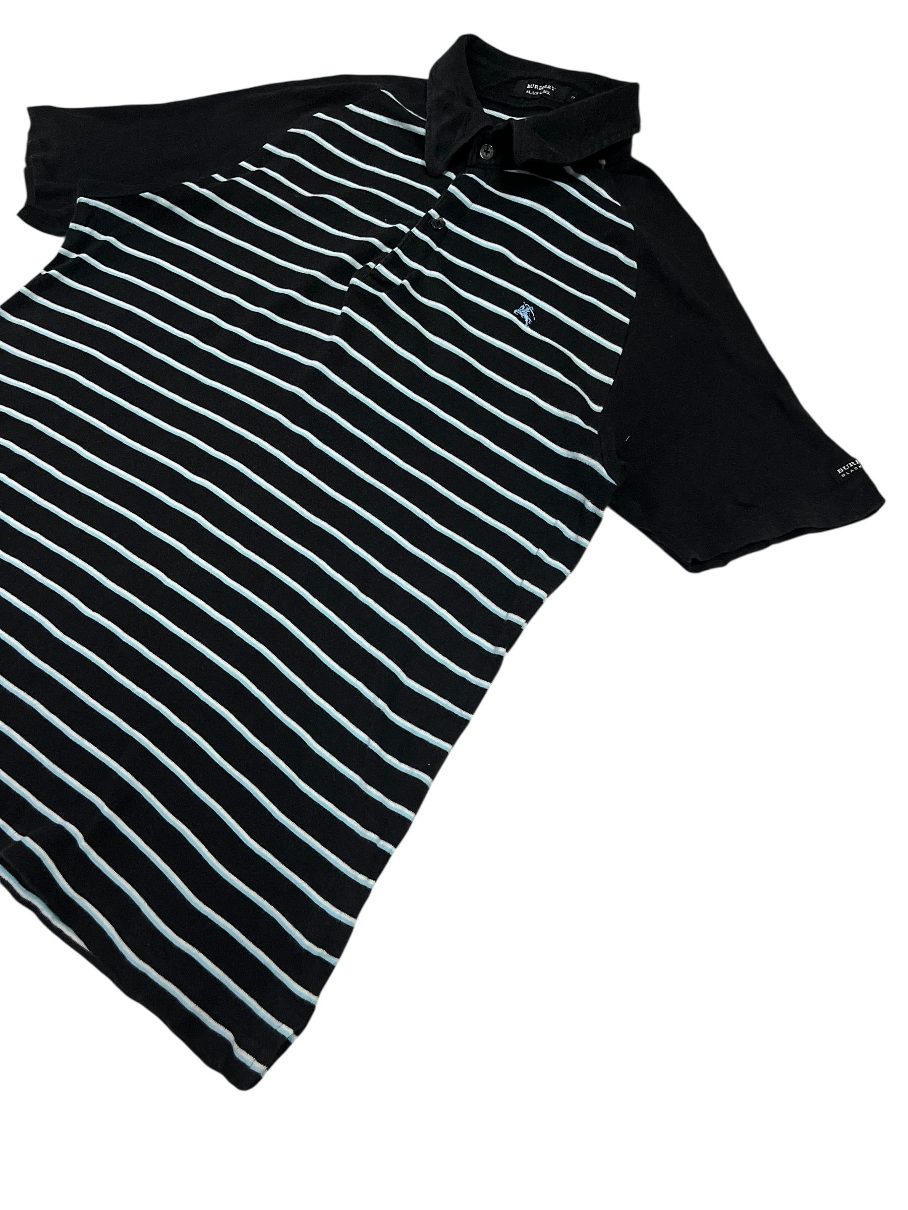 Burberry Burberry Black Label Stripes Collared Tshirt Made in Japan Size M / US 6-8 / IT 42-44 - 5 Thumbnail
