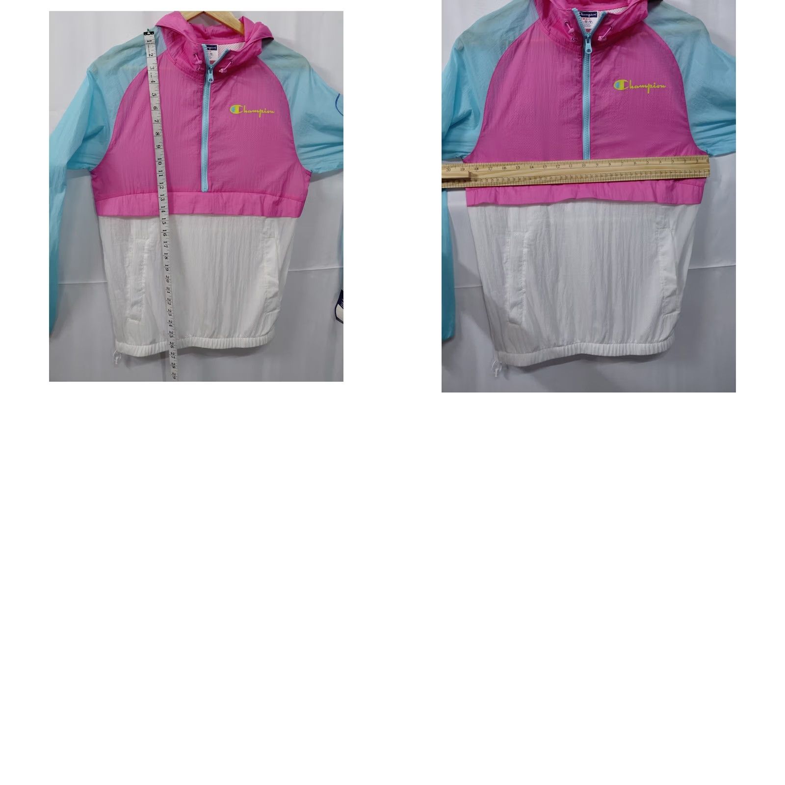 Champion Champion Colorblock Hooded Jacket Pink Blue Long Sleeve Lightweight S Womens Size S / US 4 / IT 40 - 9 Thumbnail