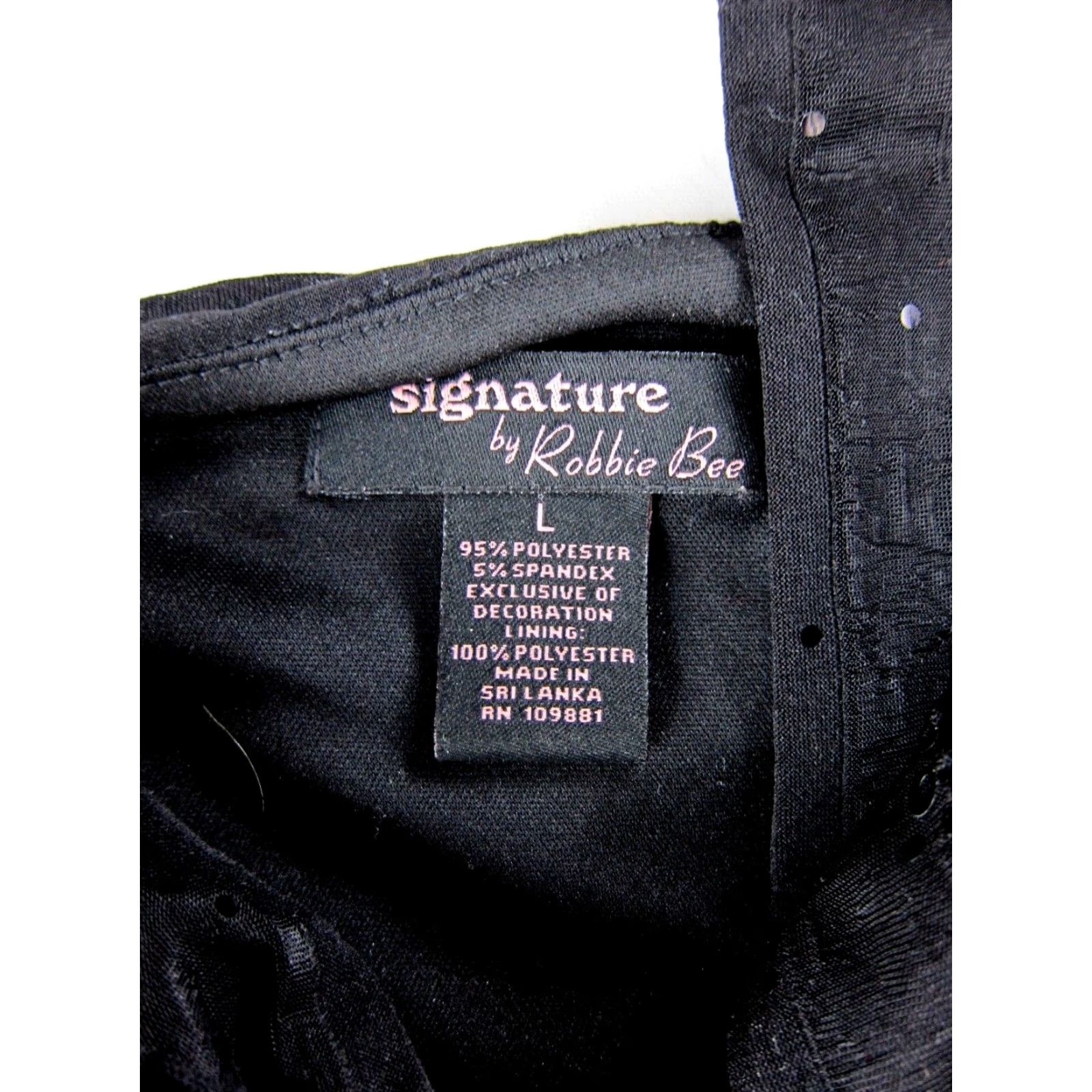 Vintage Robbie Bee Signature Black Stretch Beaded Jewel Layered Tank Dress Large Large Size L / US 10 / IT 46 - 3 Thumbnail