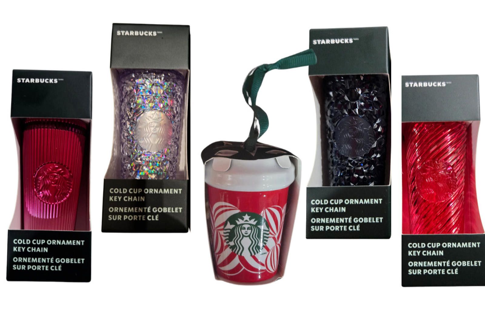 Designer 5 Starbucks Cup Ornaments & Keychains Jeweled Ombre XMAS NWT Size ONE SIZE - 1 Thumbnail