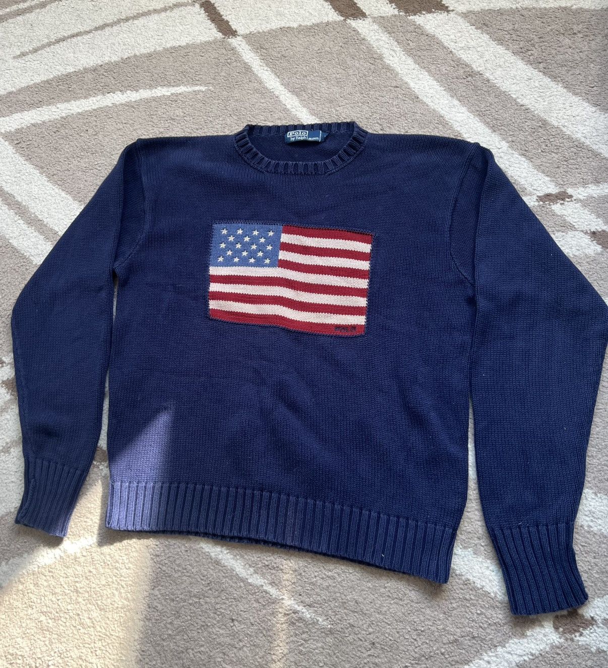 Polo Ralph Lauren × Vintage Vintage Polo USA Flag Knit Size US M / EU 48-50 / 2 - 4 Thumbnail