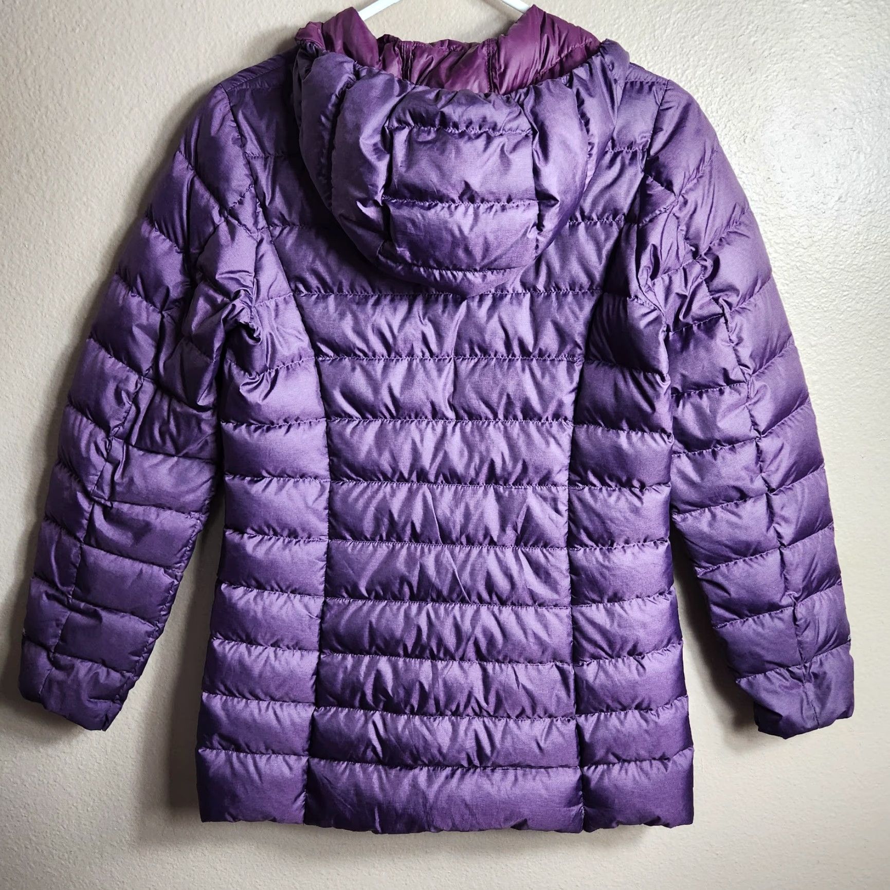 Eddie Bauer VINTAGE Eddie Bauer Womens Plum Purple Channeled Down Hooded Parka XS Coat Womens Parka Down Hooded Size XS / US 0-2 / IT 36-38 - 7 Thumbnail