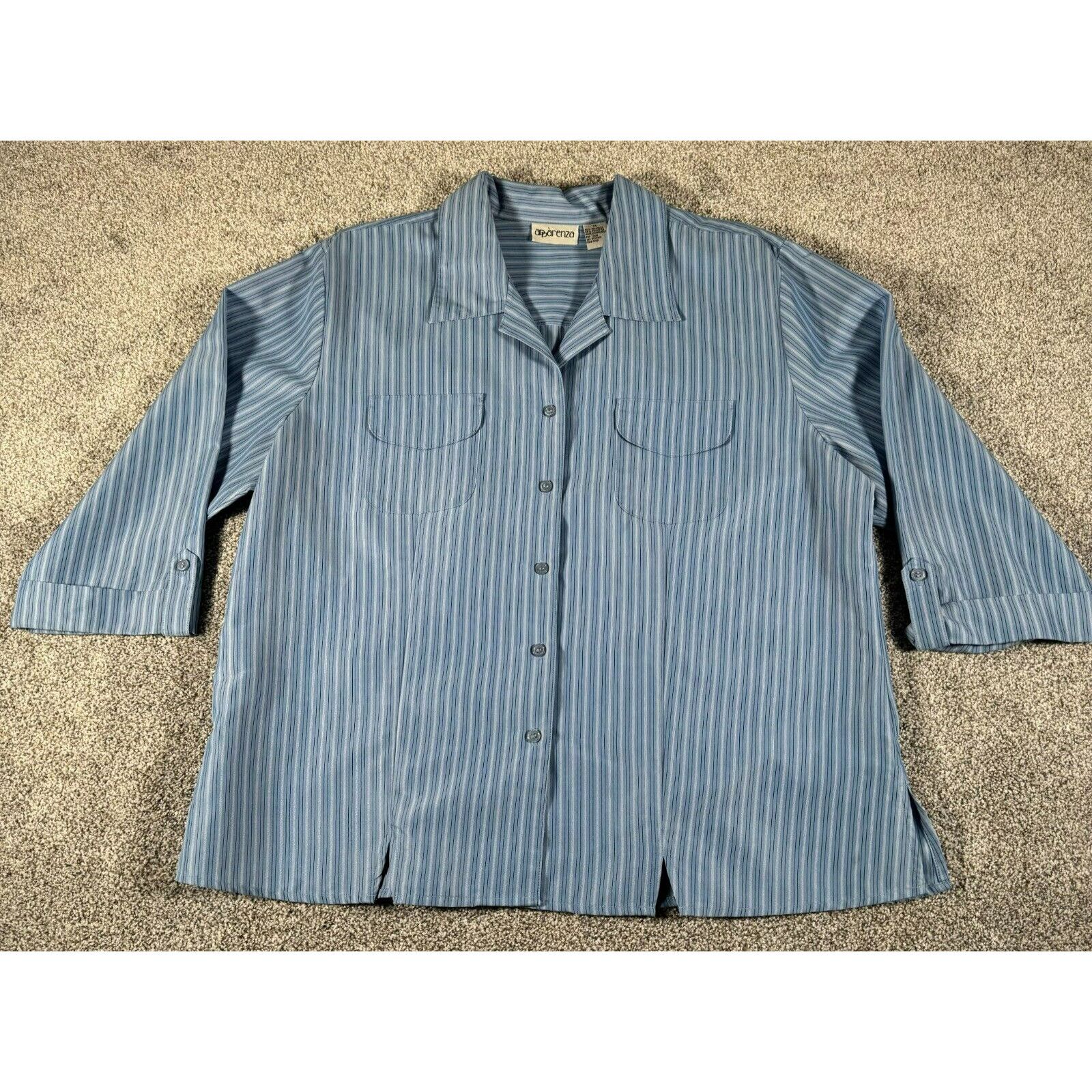 Other Vintage 80s 90s Button Up Top Women 1X Plus Coastal Oversize Size XL / US 12-14 / IT 48-50 - 1 Thumbnail